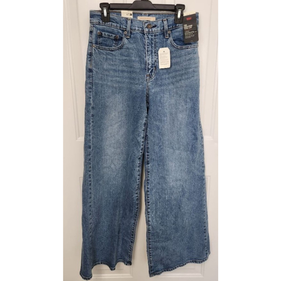 Levi's Denim - Levi's Blue 728 High-Rise Wide Straight Leg Jeans Size 29